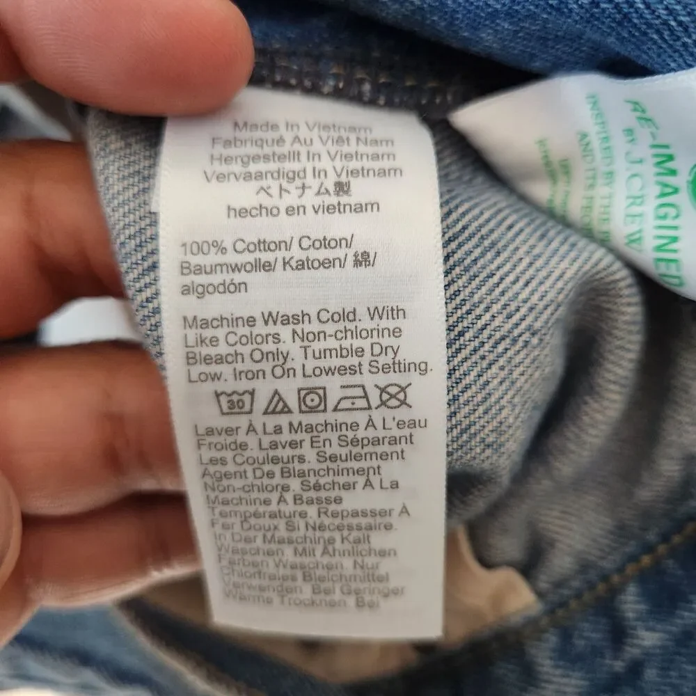 J.Crew 33X32 Rigid Light‎ Wash Classic Straight Jeans NWT